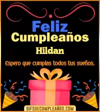 GIF Mensaje de cumpleaños Hildan